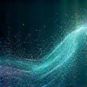 Abstrakte Darstellung von Innovation und Datenfluss
